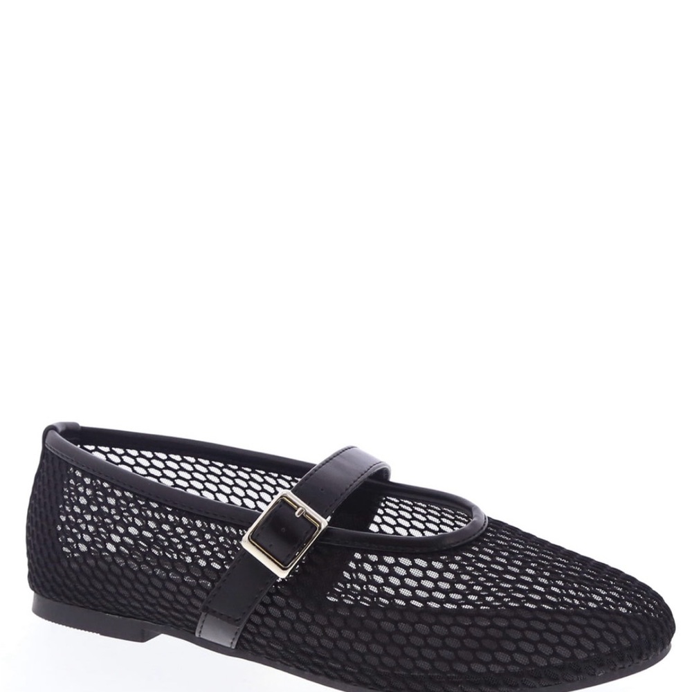 Black Mesh Mary Jane Shoes - Picture 4 of 4